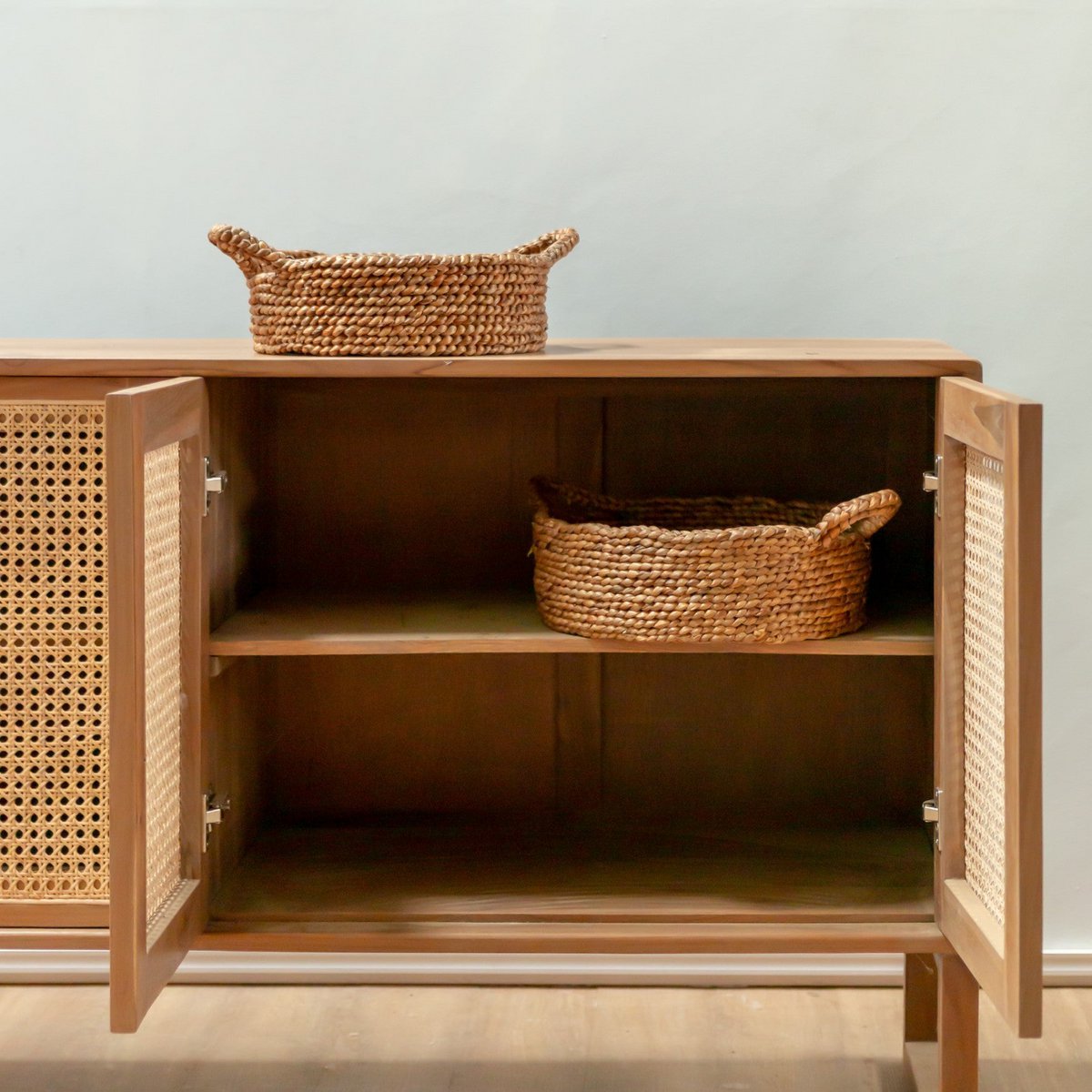 Bread Basket | Small Round Basket | Decorative Woven Storage Basket made of Water Hyacinth JAWAH (2 sizes)