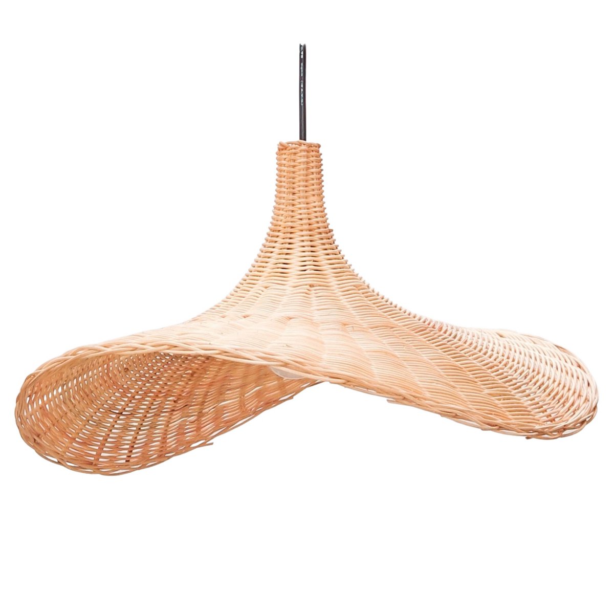 Rattan Lamp | Natural Lampshade SAYAN Funnel Shaped Pendant Lamp Made of Natural Fibres (2 sizes)