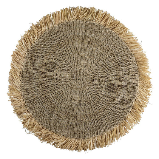 100/120cm Round Seagrass Carpet | Rug with Tassles DASA (2 sizes)