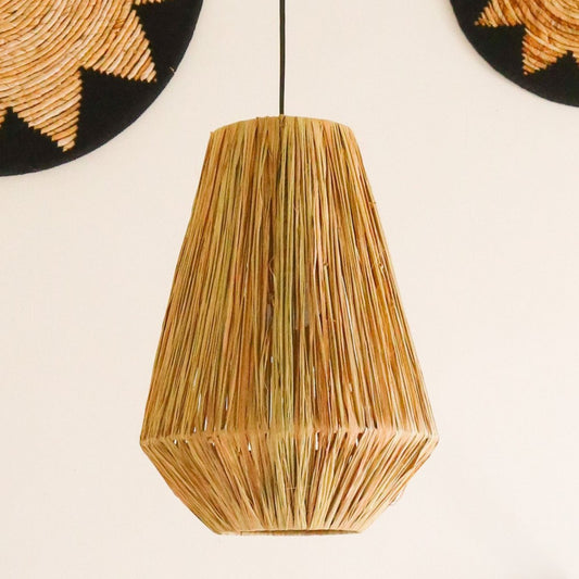 Lampshade Ceiling Lamp Pendant round ENDAH made from Raffia