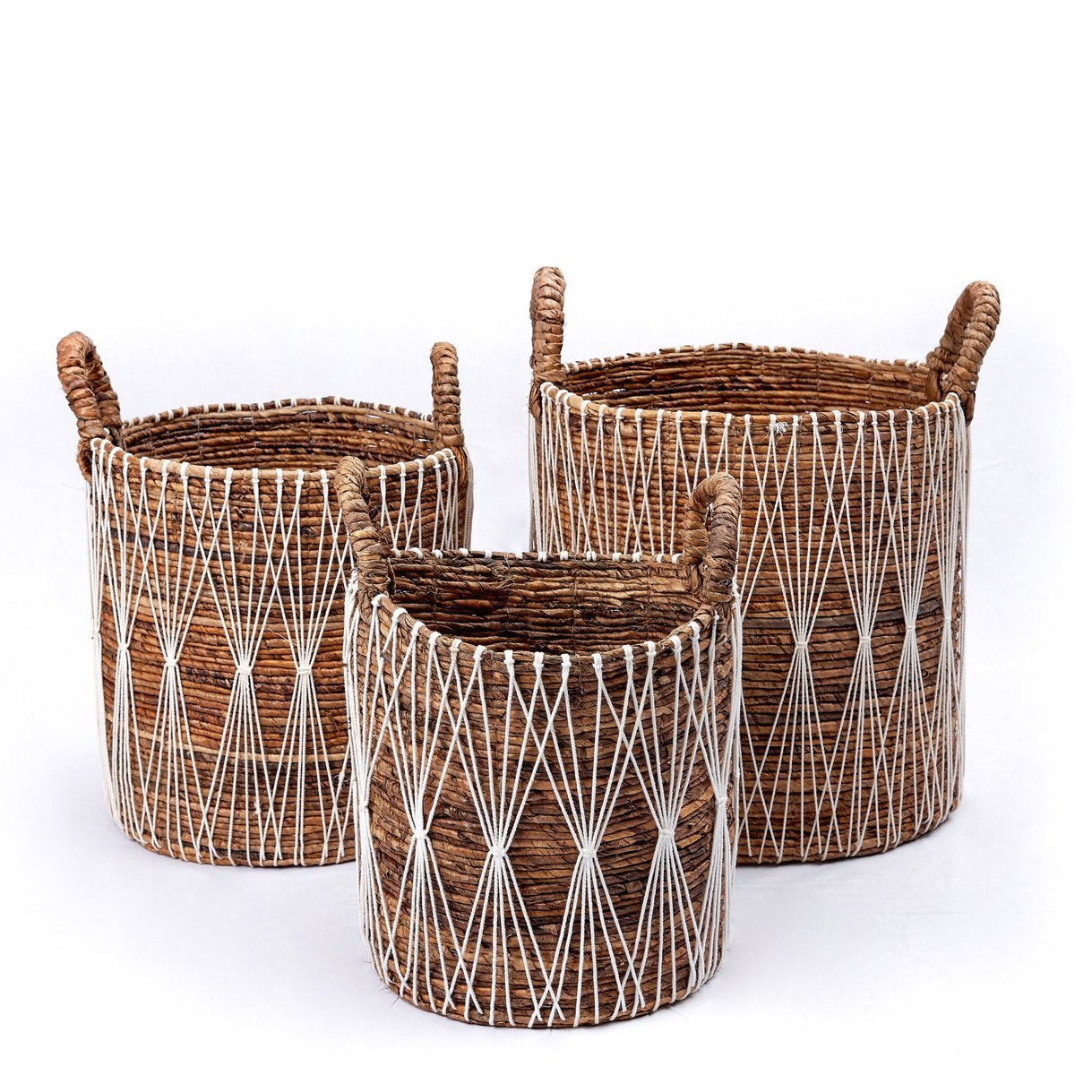 Boho Laundry Basket | Plant Basket | Storage Basket MANDURO made of Banana Fibre (3 sizes)