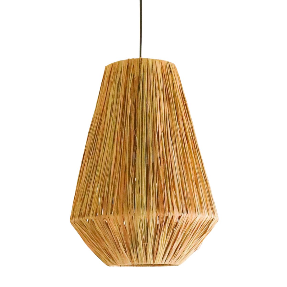 Lampshade Ceiling Lamp Pendant round ENDAH made from Raffia