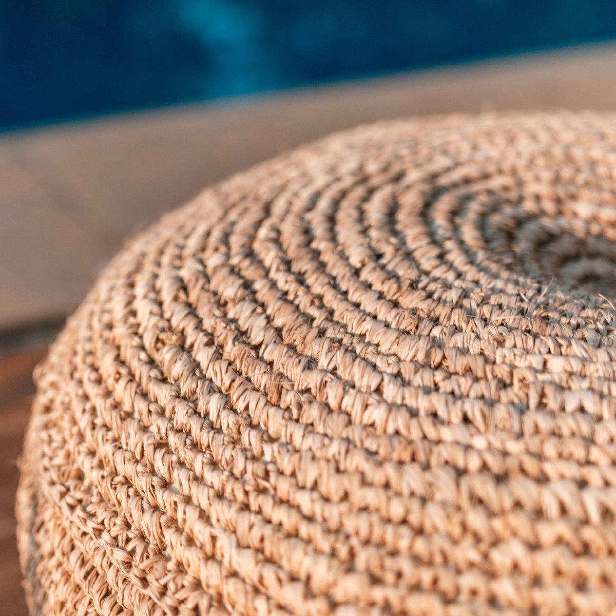 Pouf | Beanbag TELU made of Raffia (2 sizes)